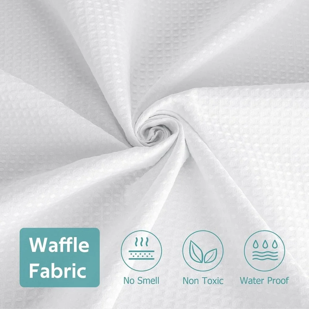 Vipfree 3 in 1 Shower Curtain Set White 72